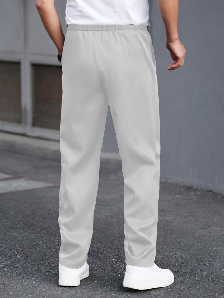 Men's Casual Mid-Rise Full-Length Trouser – Relaxed Smart Fit