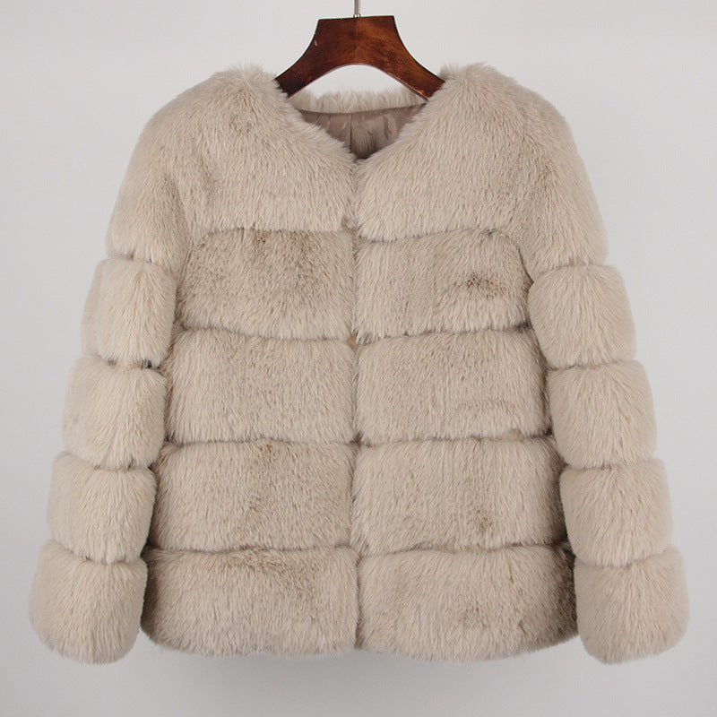 Women's Faux Fur Coat – Densely Plush, Modern Commute Silhouette