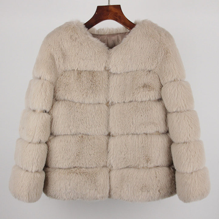 Women's Faux Fur Coat – Densely Plush, Modern Commute Silhouette