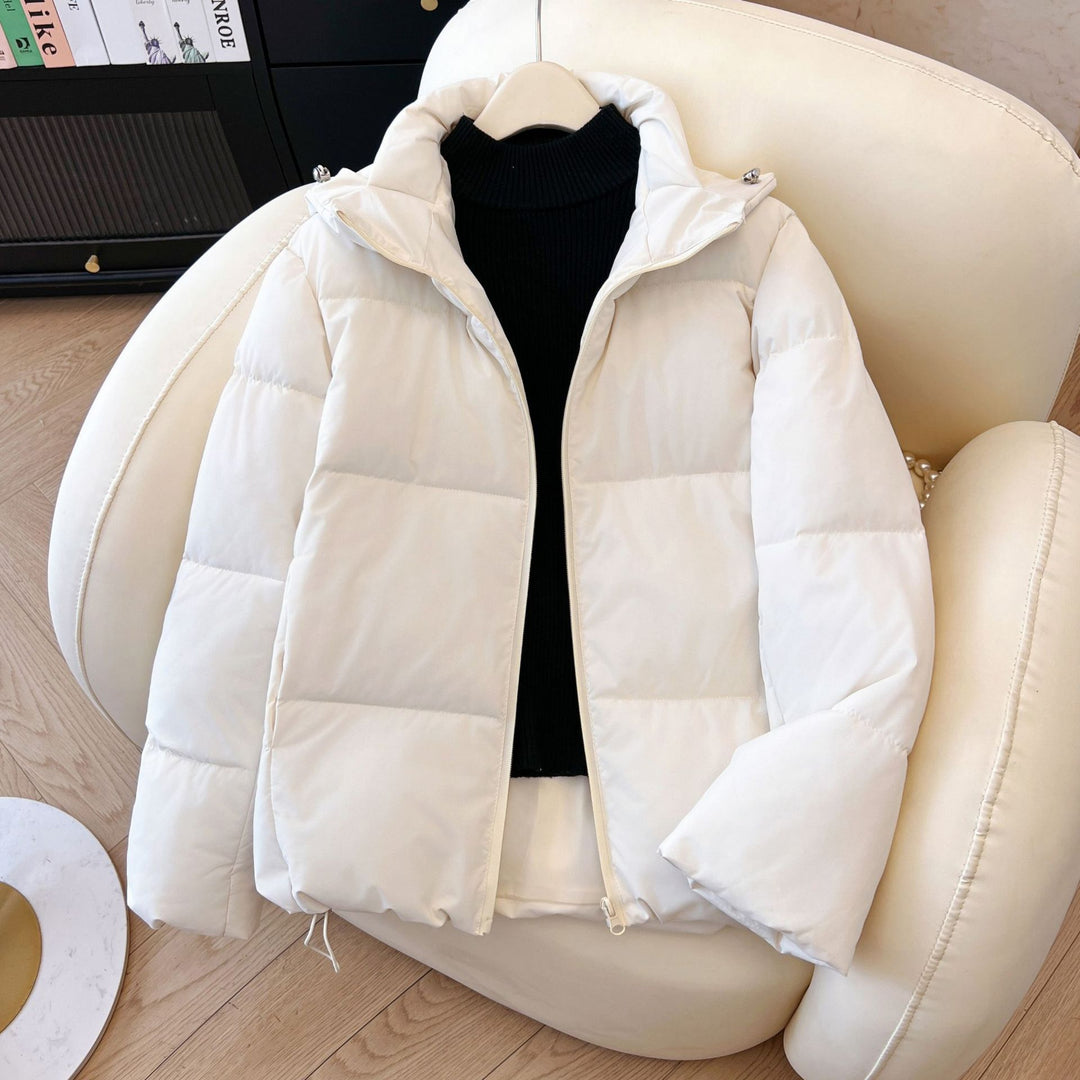 Women's Hooded Down-Feel Jacket – Loose Fit Memory Fabric