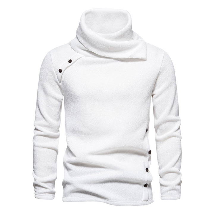 Men's Cascading Collar Sweater Coat – Wool Lined Pullover Knit