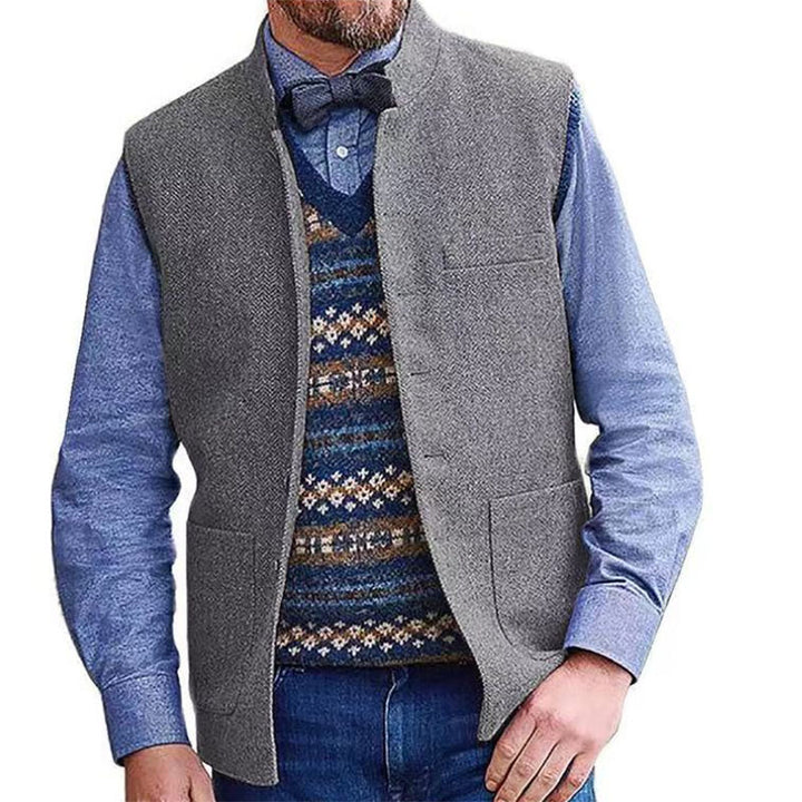 Men's Cotton Vest – Casual Cardigan Style with Clean Silhouette