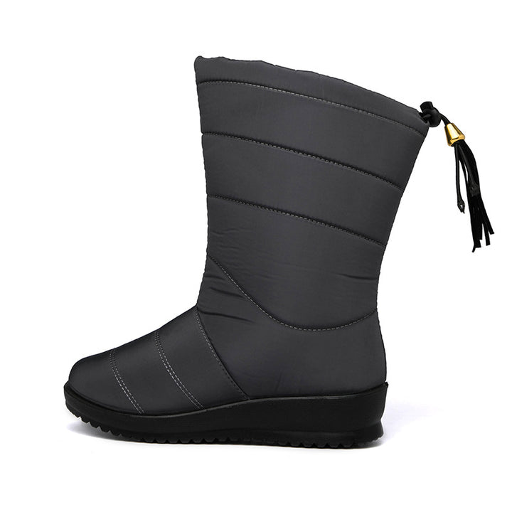 Women's Quilted Mid-Calf Boot – Waterproof Shell, Tassel Detail