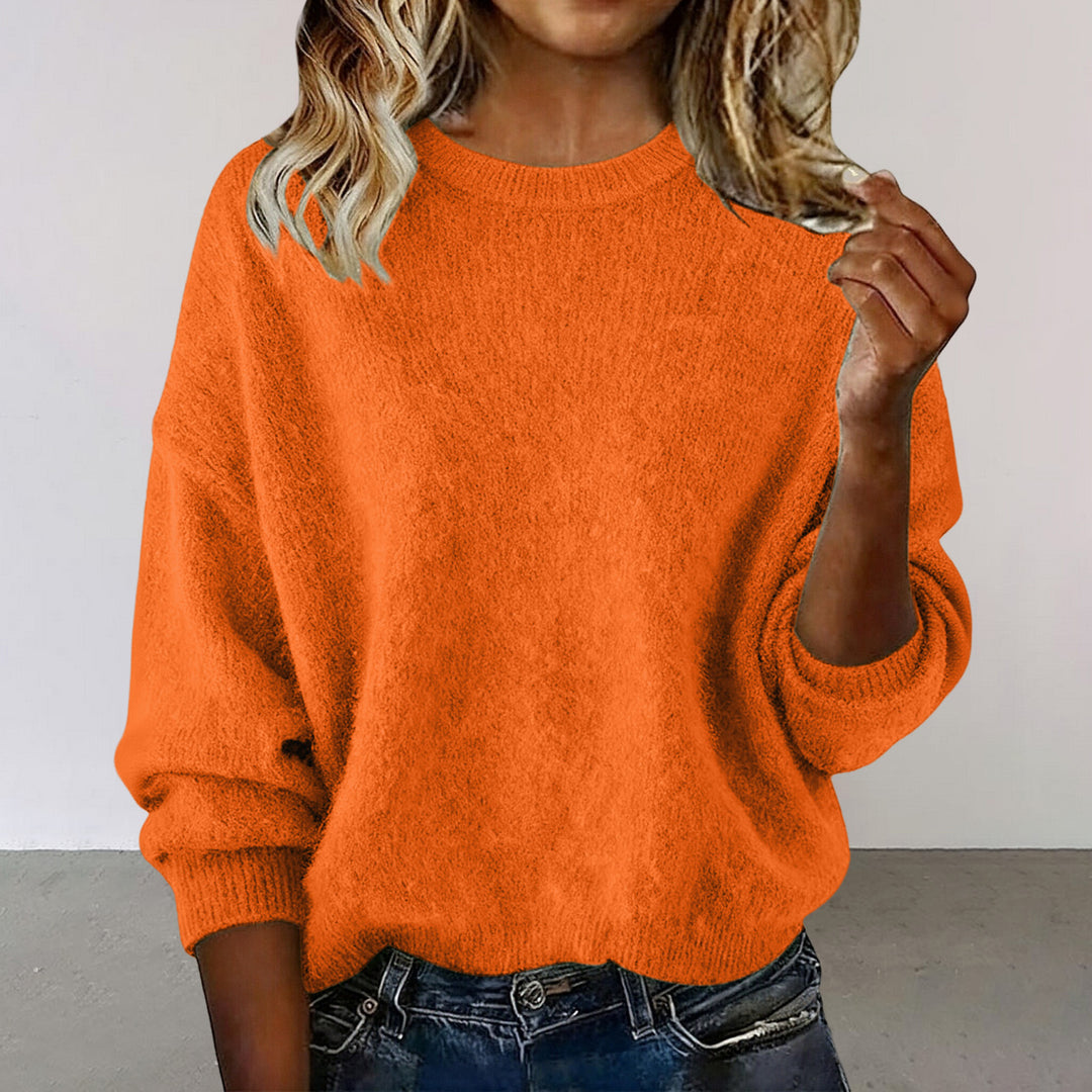 Women's Sweater – Soft Knit Crew Neck, Relaxed Loose Fit
