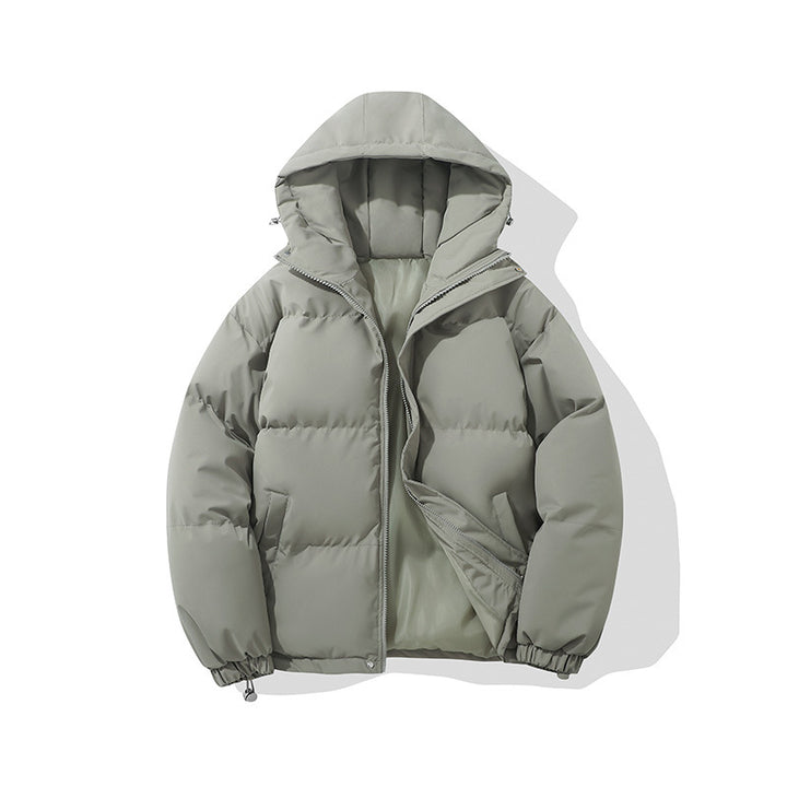 Women's Padded Hooded Jacket – Silk Cotton, Relaxed Fit, Drawcord Hem