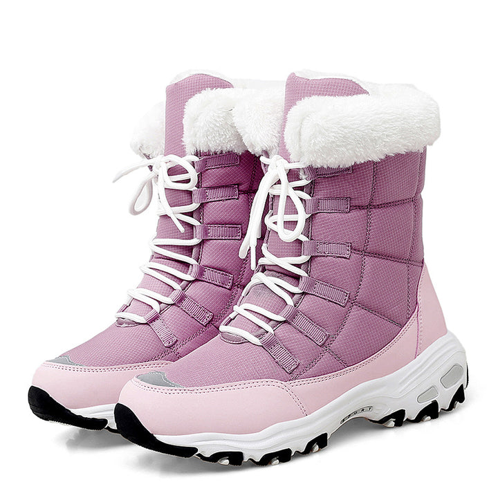Women's Ankle Snow Boot – Quilted, Plush Lined, Chunky Sole