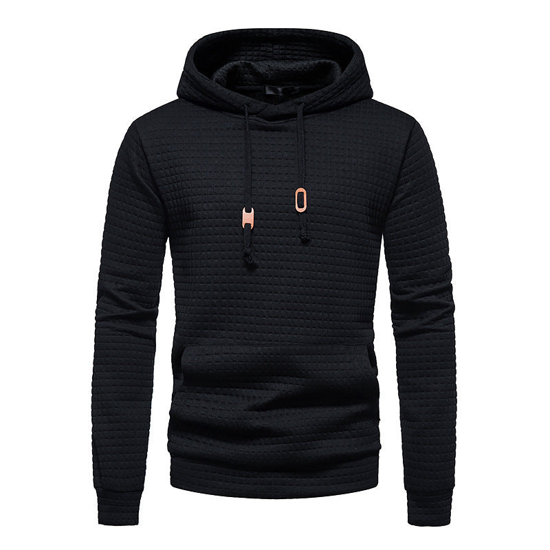 Men's Hoodie – Solid Slim Fit Pullover Minimalist Sweater Cotton Blend