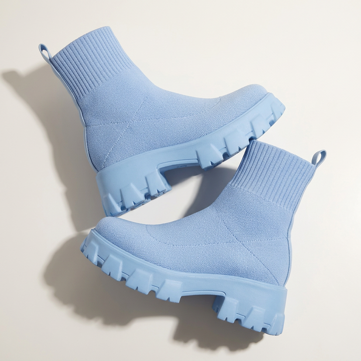 Women's Suede Wedge Mid-Tube Boot – Mid Heel Martin Silhouette