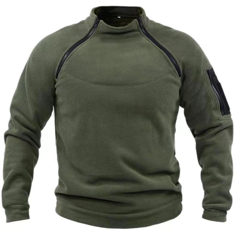 Men's Warm Stand Collar Sweater – Plush Relaxed Fit Pullover