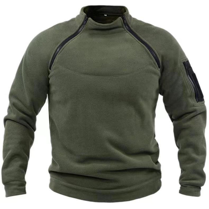 Men's Warm Stand Collar Sweater – Plush Relaxed Fit Pullover