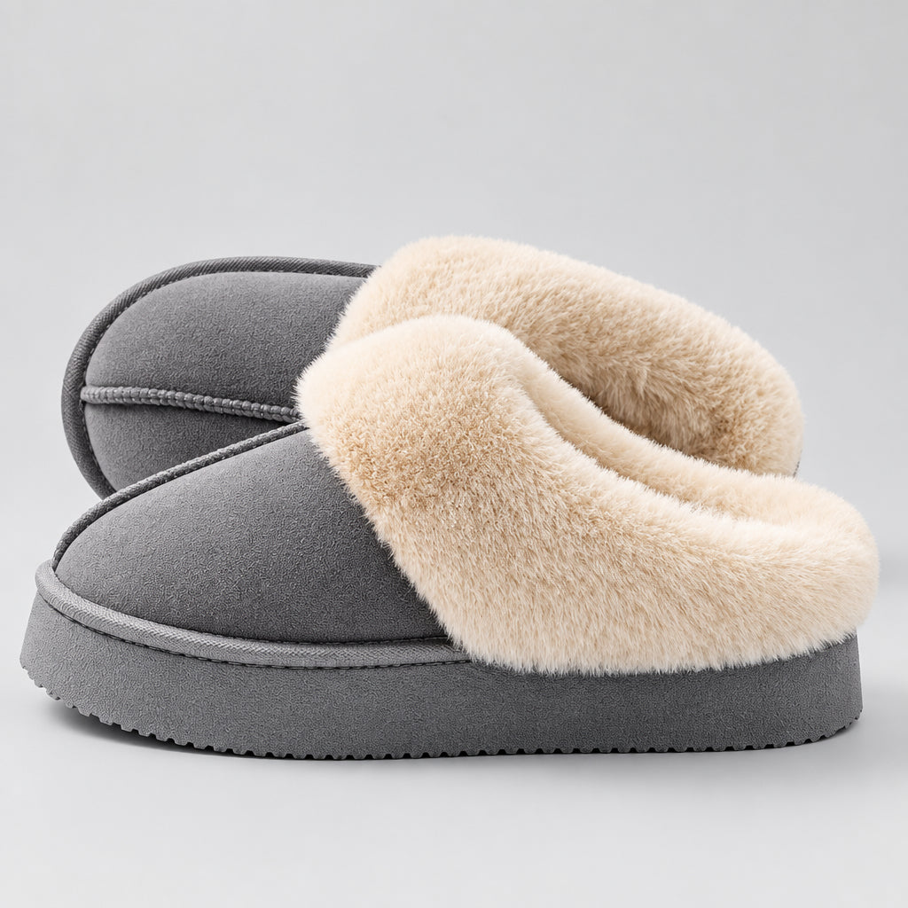 Women's Thick Sole Indoor Slipper – Anti-Slip Cozy Lined Comfort
