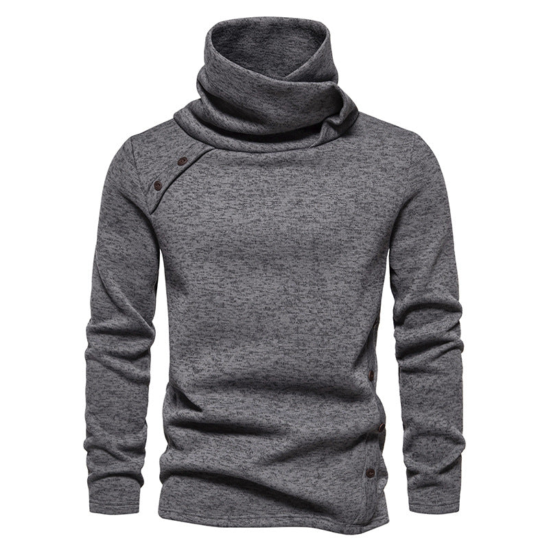 Men's Cascading Collar Sweater Coat – Wool Lined Pullover Knit