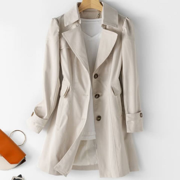 Women's Oversized Coat – Stretch Leisure Jacket, Relaxed Fit