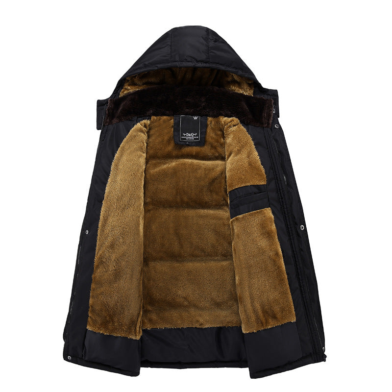 Men's Plush Zipper Cardigan Coat for Cold Weather Comfort