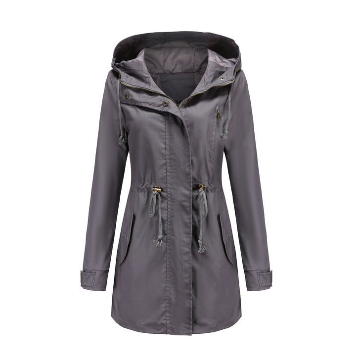 Women's Anorak Coat – Cotton, Mid-Length, Pockets, Straight Fit