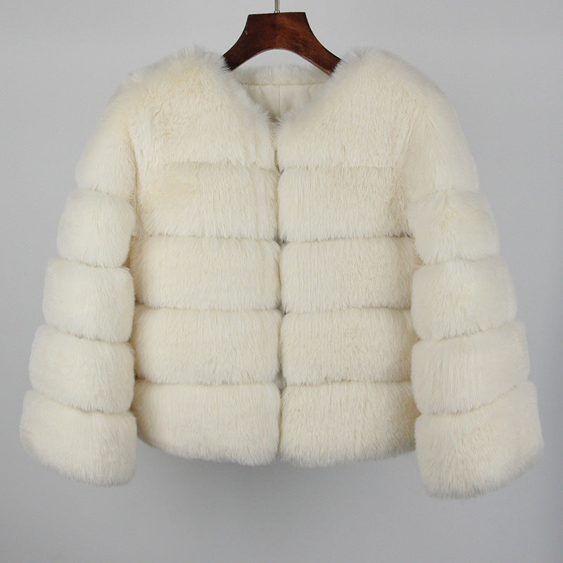 Women's Faux Fur Coat – Densely Plush, Modern Commute Silhouette