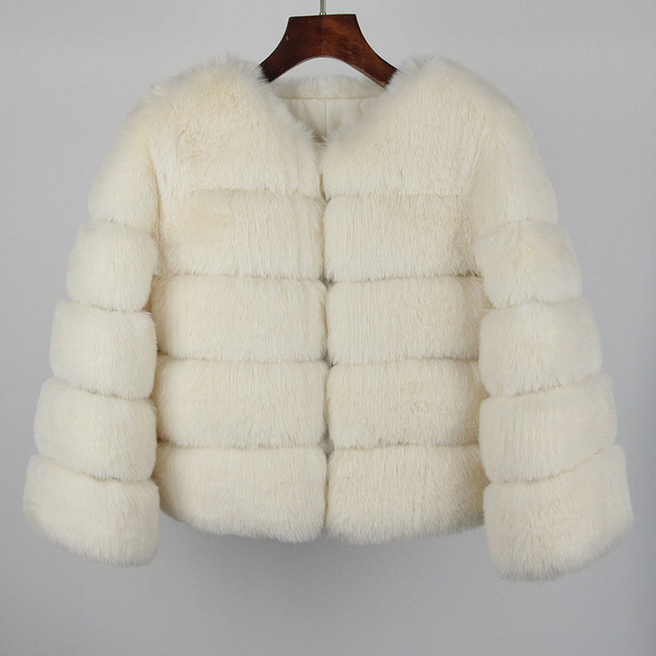 Women's Faux Fur Coat – Densely Plush, Modern Commute Silhouette