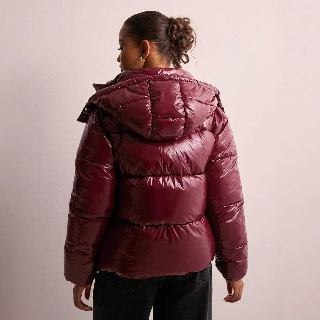 Women's Cotton-Linen Jacket with Padded Hood – 3D Street Style