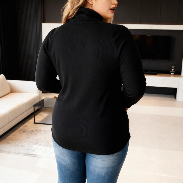 Women's Knit Half Turtleneck Sweater Top – Slim Streetwear Fit