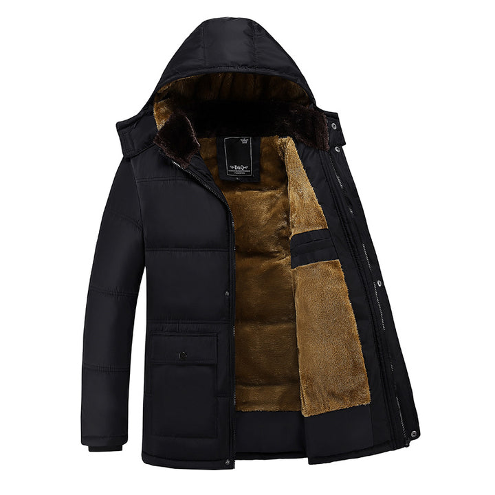 Men's Plush Zipper Cardigan Coat for Cold Weather Comfort