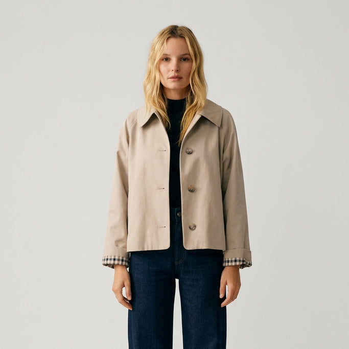 Women's Jacket, Plaid-Lined, Regular Fit – Classic Layer Coat
