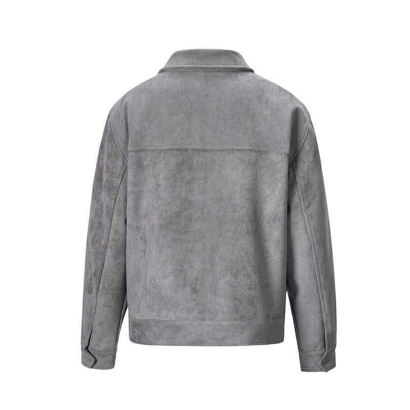 Men's Cotton Zip Jacket – Multi-Pocket Minimalist Design