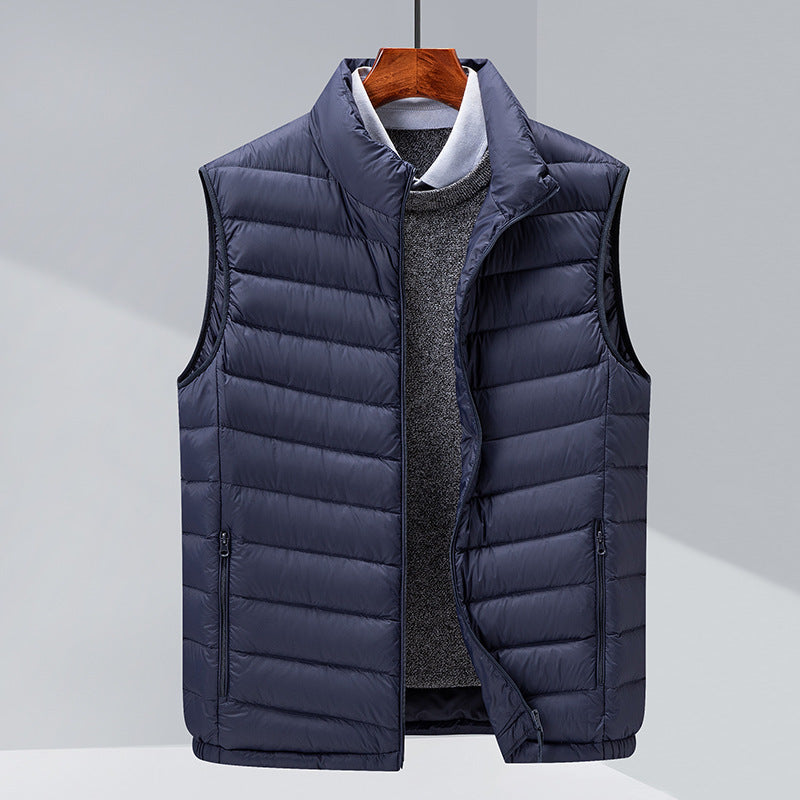 Men's Thermal Vest – Lightweight Cotton Stand Collar Casual Layer