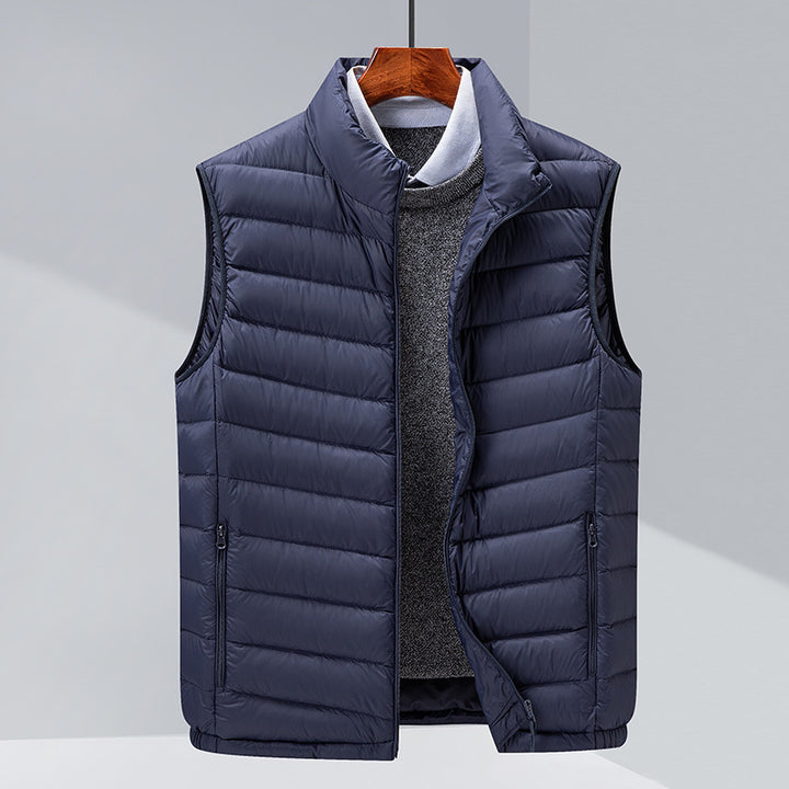 Men's Thermal Vest – Lightweight Cotton Stand Collar Casual Layer