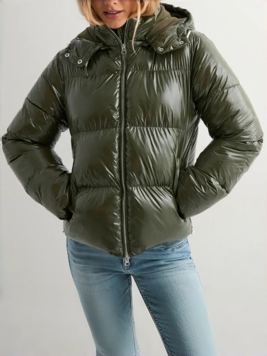 Women's Cotton-Linen Jacket with Padded Hood – 3D Street Style