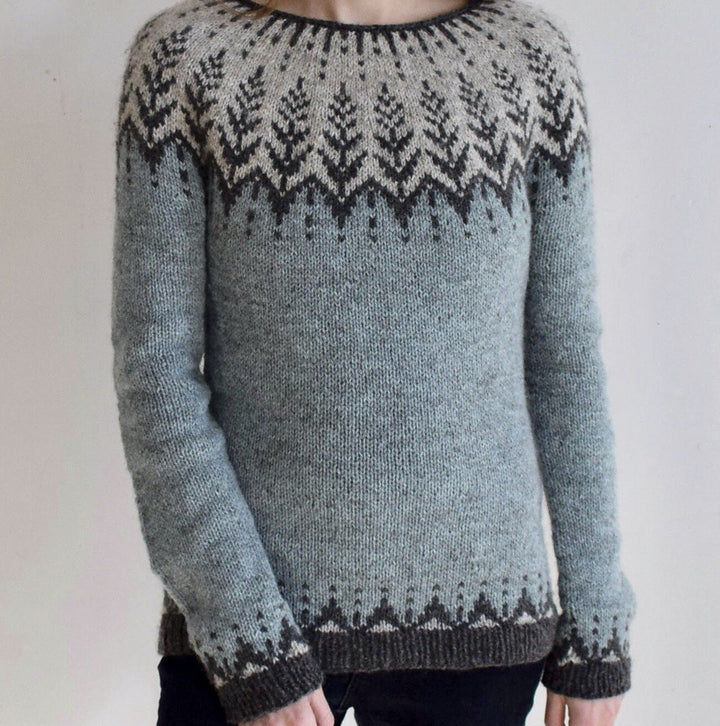 Women's Sweater – Geometric 3D Knit Pullover, Cotton Blend, Relaxed Fit