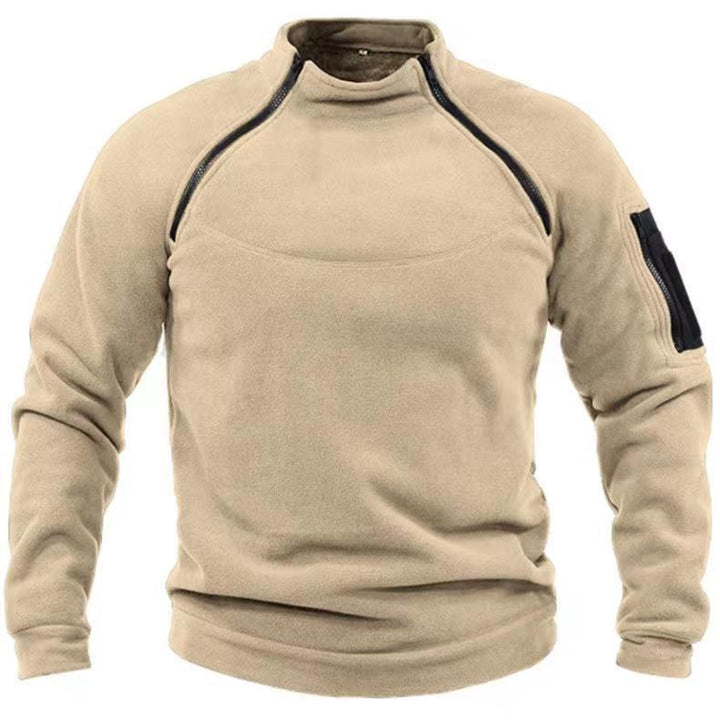 Men's Warm Stand Collar Sweater – Plush Relaxed Fit Pullover