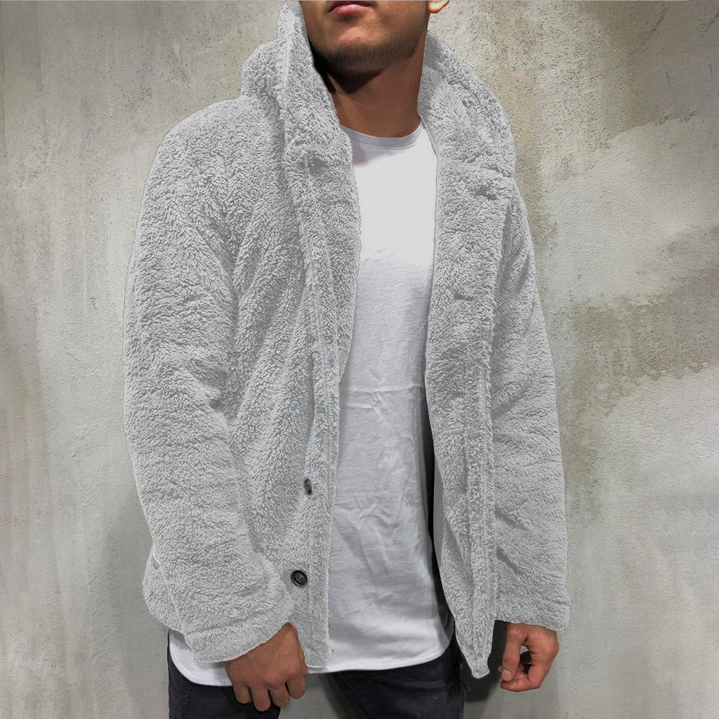 Men's Jacket – Soft-Touch Plain Casual Outerwear Layer