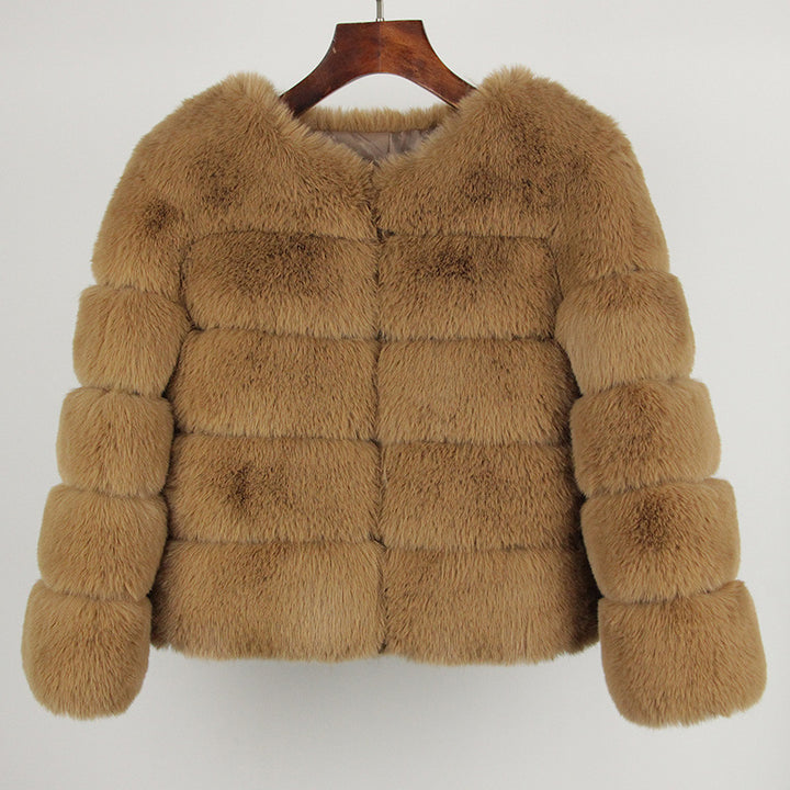 Women's Faux Fur Coat – Densely Plush, Modern Commute Silhouette