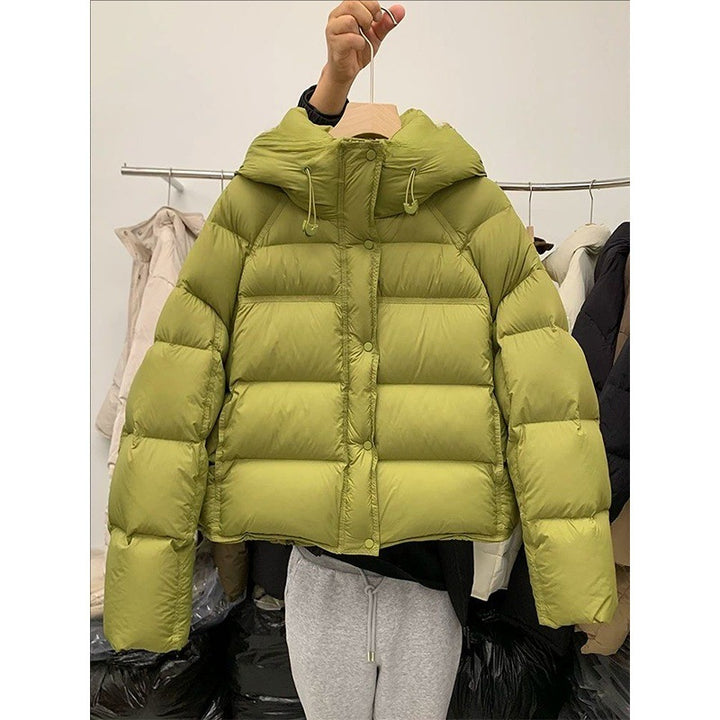 Women's Cropped Puff Jacket – Relaxed Fit Hooded Silhouette