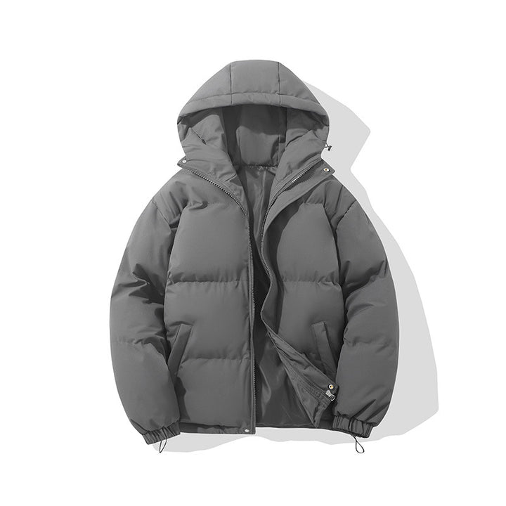 Women's Padded Hooded Jacket – Silk Cotton, Relaxed Fit, Drawcord Hem
