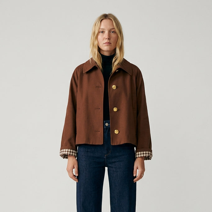 Women's Jacket, Plaid-Lined, Regular Fit – Classic Layer Coat