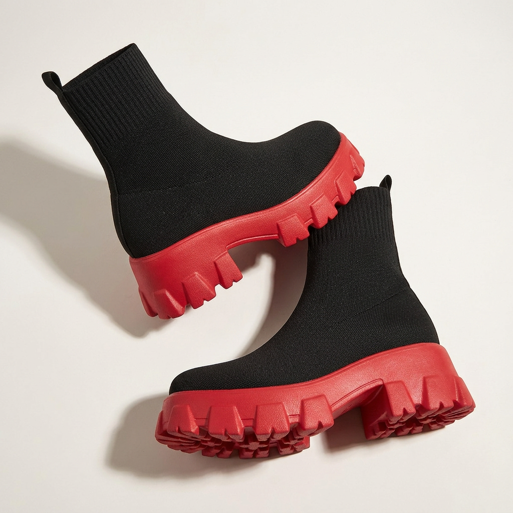 Women's Suede Wedge Mid-Tube Boot – Mid Heel Martin Silhouette