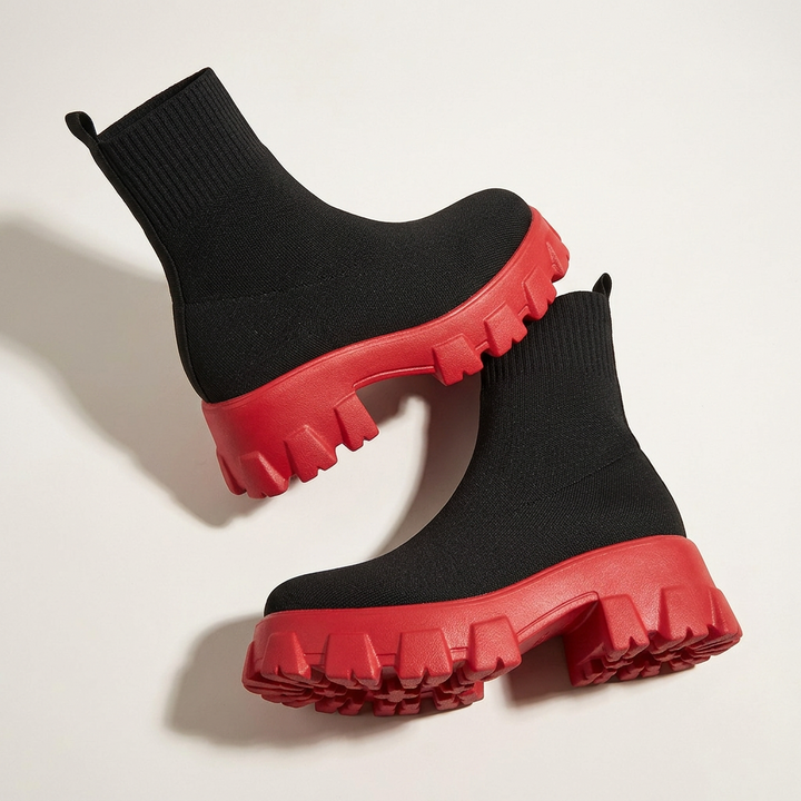 Women's Suede Wedge Mid-Tube Boot – Mid Heel Martin Silhouette