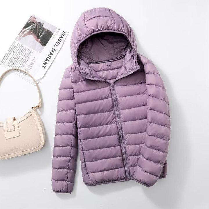 Women's Lightweight Down Jacket – Hooded Loose Fit
