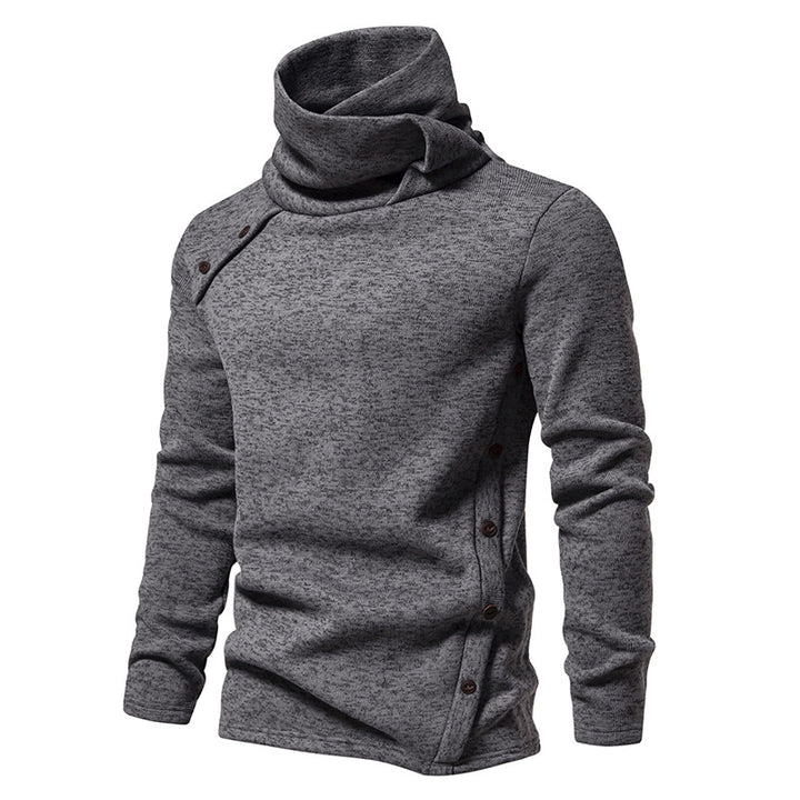 Men's Cascading Collar Sweater Coat – Wool Lined Pullover Knit