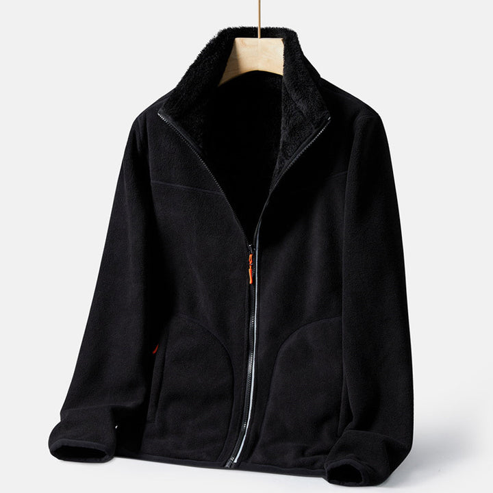 Women's Fleece Cardigan Sweater Coat – Double-Sided Soft Outerwear