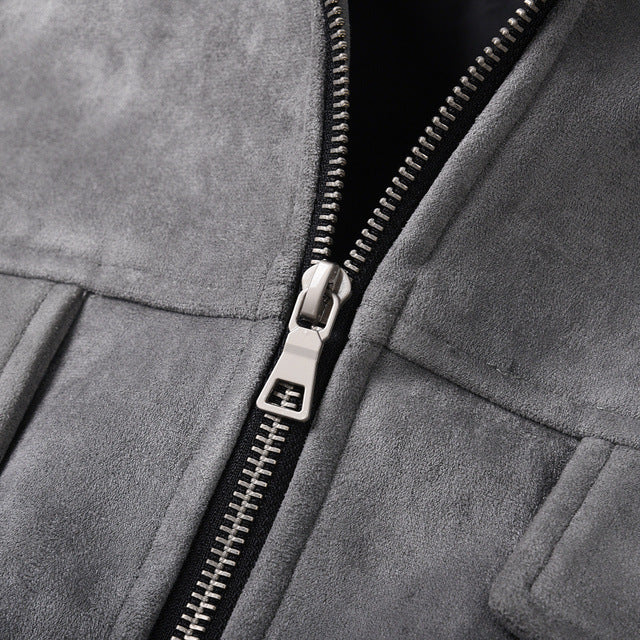 Men's Cotton Zip Jacket – Multi-Pocket Minimalist Design