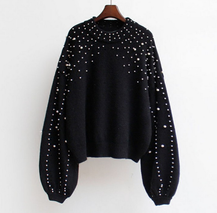 Women's Knit Sweater – Relaxed Crew Neck with Subtle Texture
