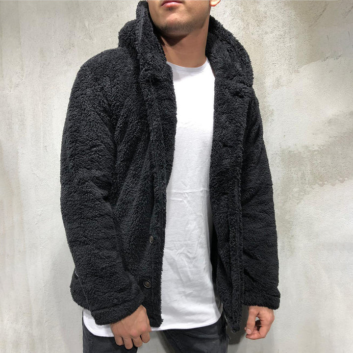 Men's Jacket – Soft-Touch Plain Casual Outerwear Layer