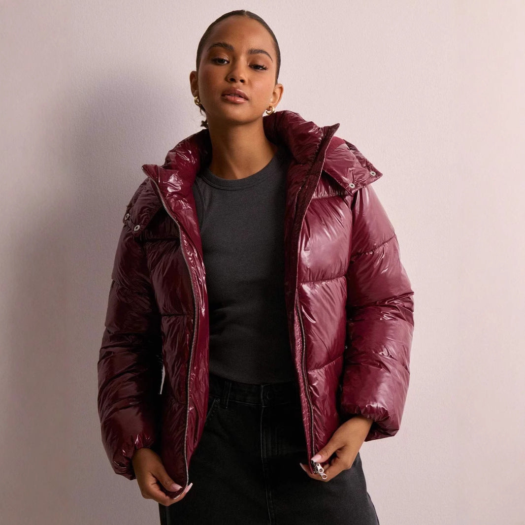 Women's Cotton-Linen Jacket with Padded Hood – 3D Street Style