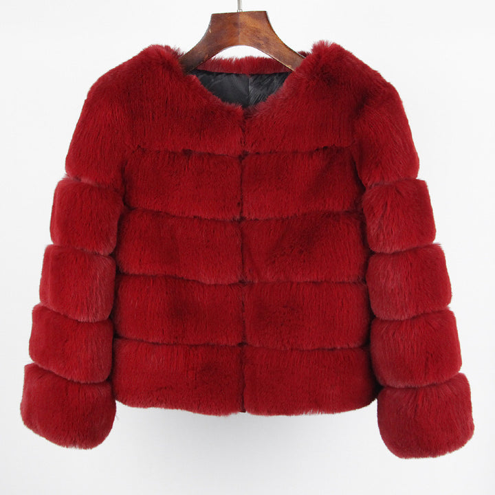 Women's Faux Fur Coat – Densely Plush, Modern Commute Silhouette