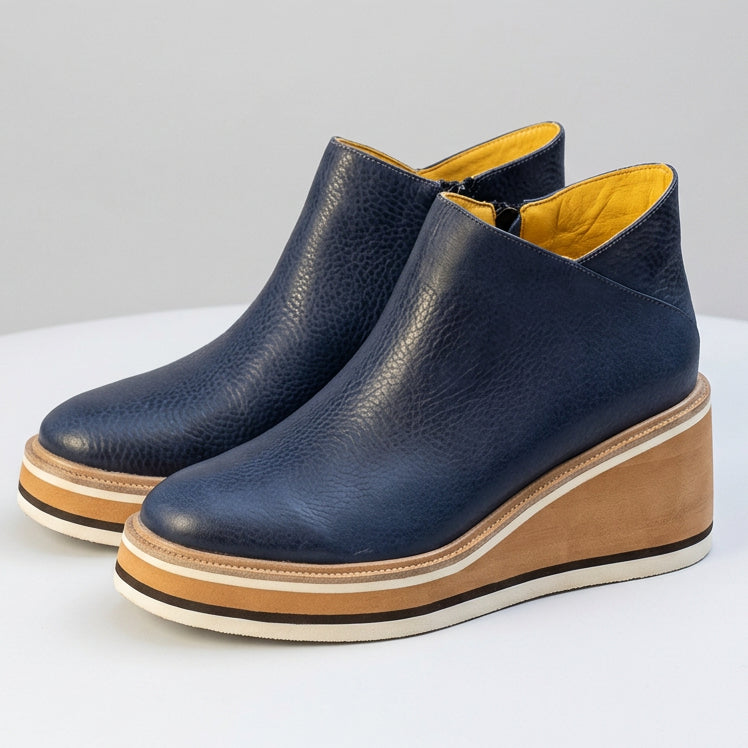 Women's Wedge Ankle Boot – Side Zip, Low Tube Silhouette